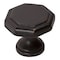 Gliderite Hardware 1-1/8 in. Oil Rubbed Bronze Octagon Cabinet Knob, 5PK 5330-ORB-5 - alternate 1